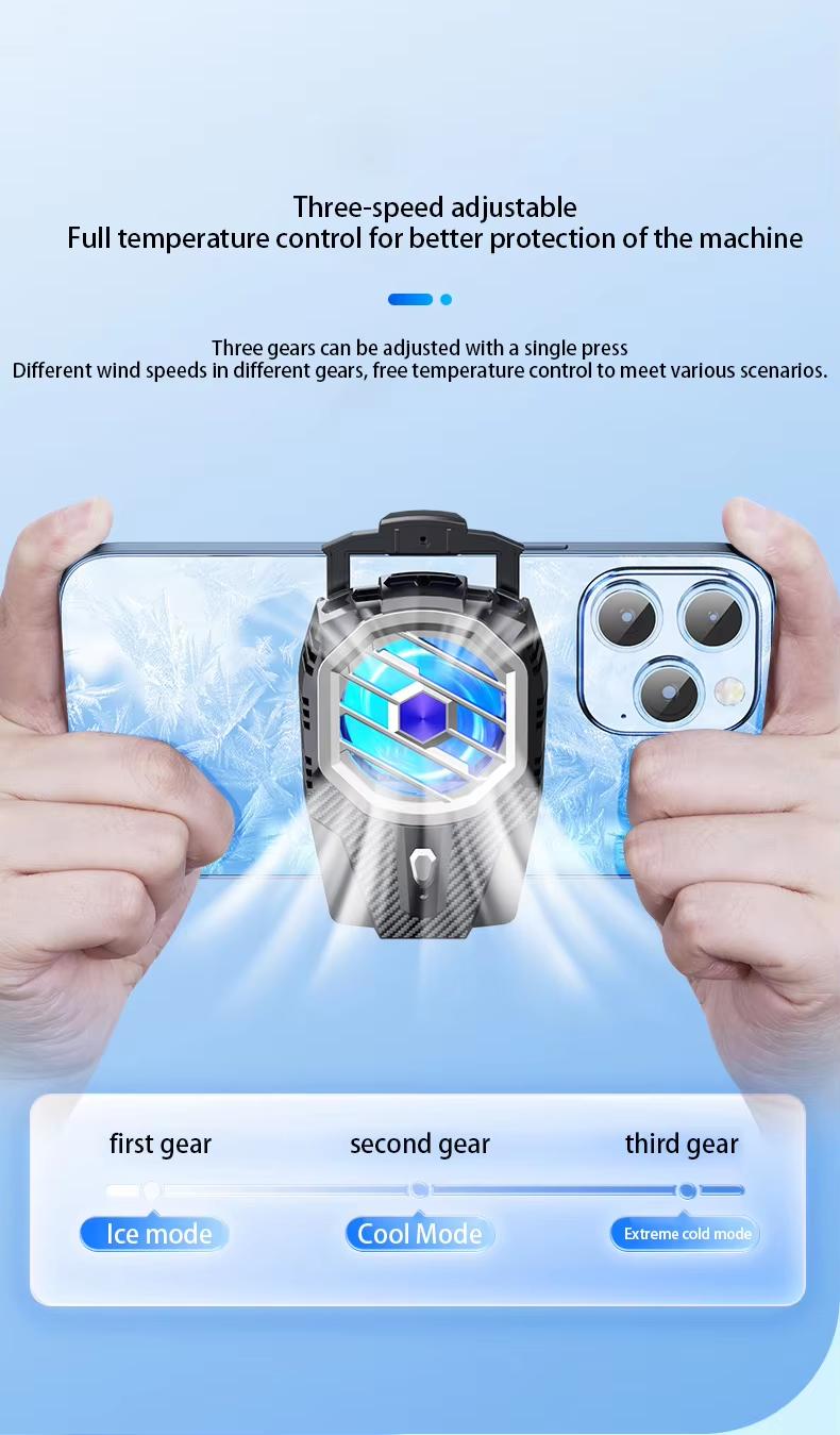 Product Introduction of X91 LED Wireless Mobile Phone Semiconductor Refrigeration Radiator Gaming/Live Streaming Heat Sink 6