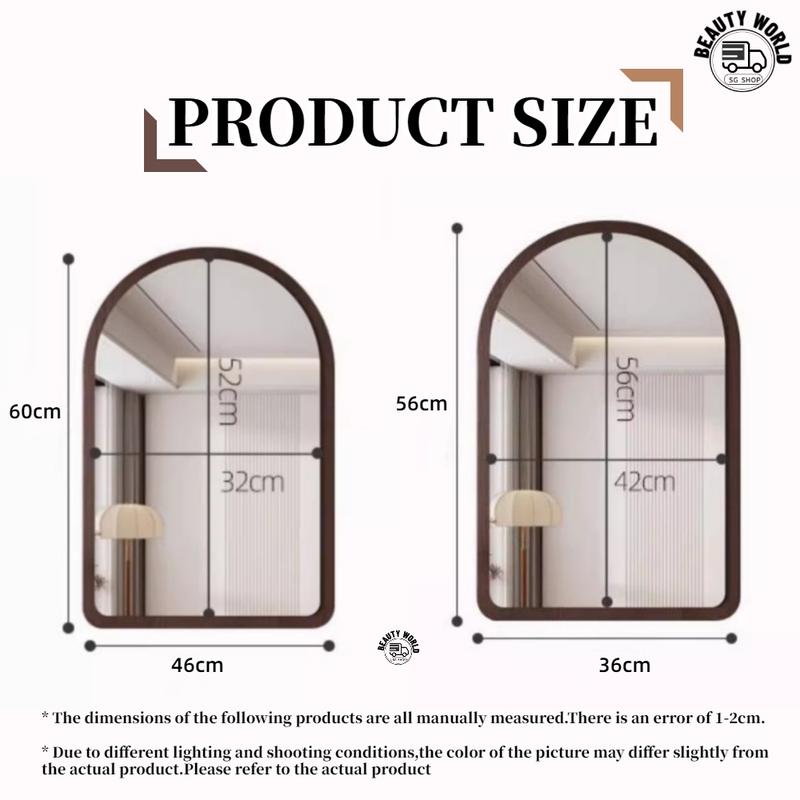 Product Introduction of [SG Seller]Living Room Vestibule Decoration Mirror Solid Wood Desktop Dressing Mirror Vanity Mirror Bathroom Mirror 27