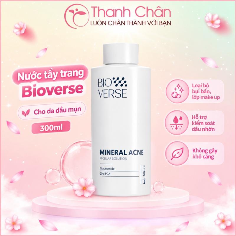 Nước tẩy trang Bioverse Mineral Acne Micellar Solution 300ml