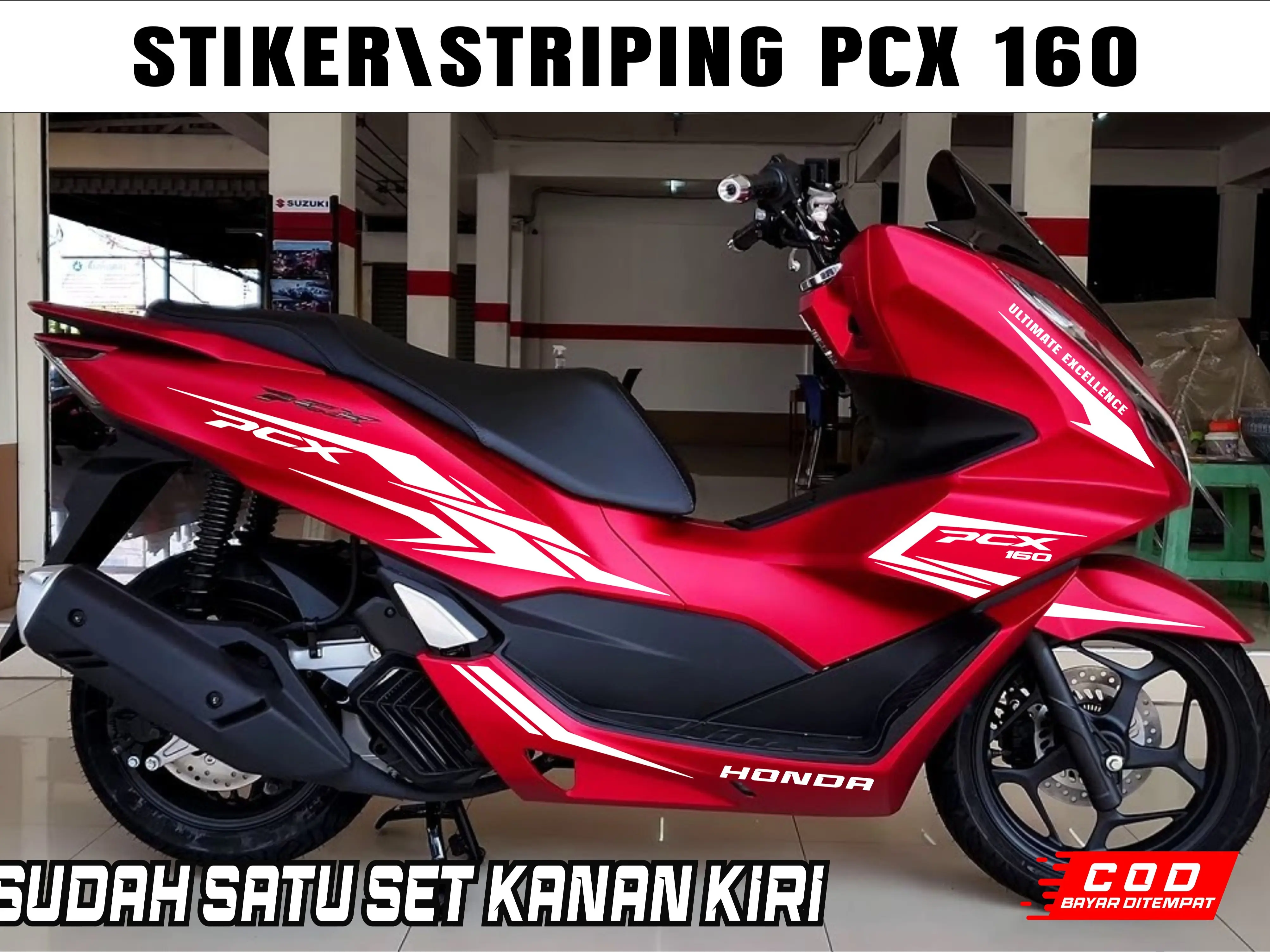 STRIPING|CUTTING STICKER HONDA PCX 160 LIS VARIASI STIKER CUTTING Motorcycle Kendaraan