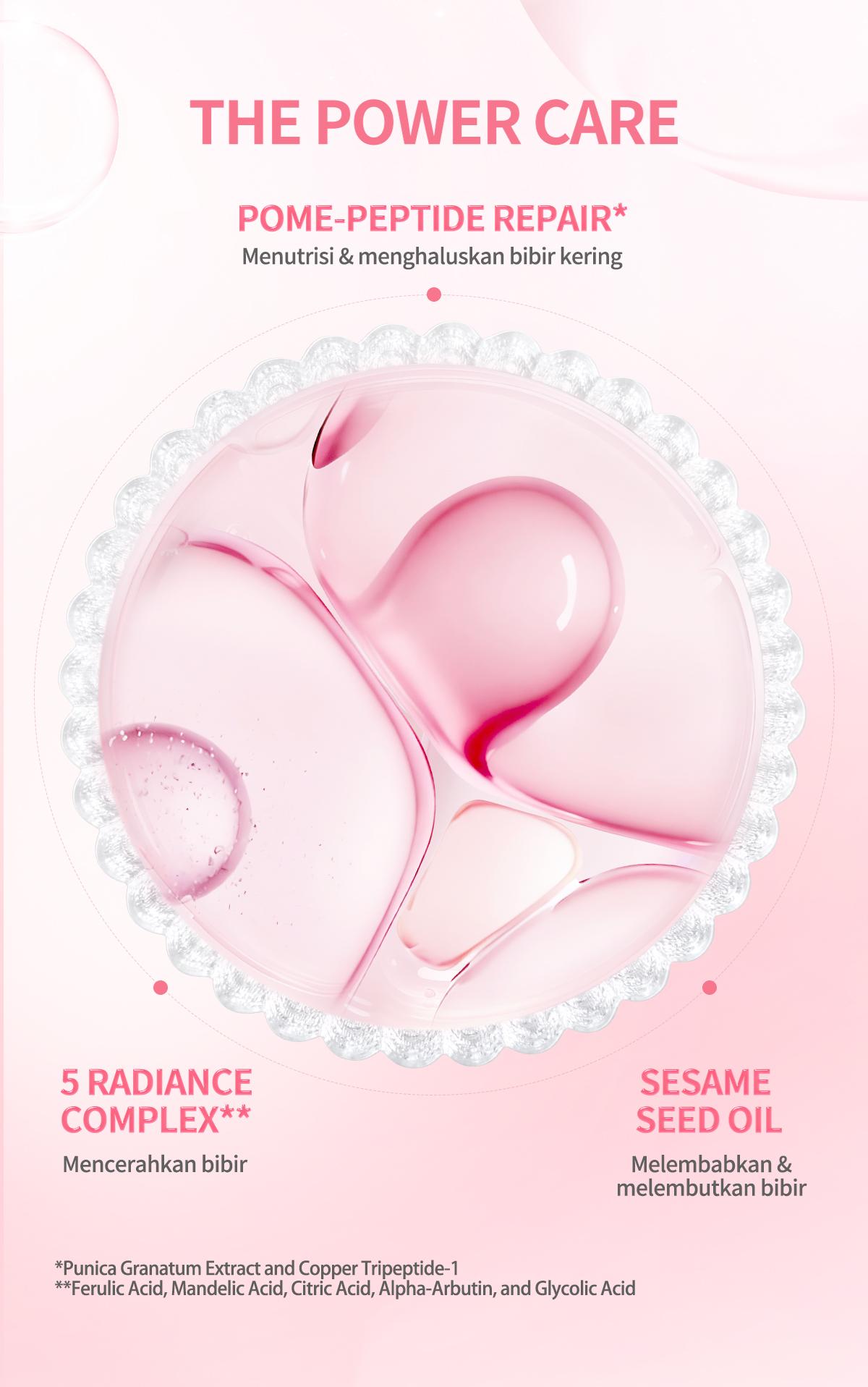 BNB Barenbliss Pome-Peptide Lip Mask Jelly Melt Lip Mask 7g Melembabkan dan Menutrisi Bibir Hingga 24 Jam Menghaluskan Bibir Kering Hydrating Nourishing dengan 5X Radiance Complex Lip Care Lip Scrub Lip Balm Bibir Lembut Plumpy