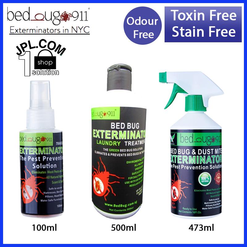 Curated visual reference: Gallery Detail: Bed Bug 911 Exterminator 100Ml Travel Spray 500Ml Laundry Treatment