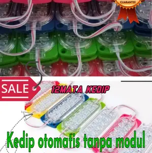 KEDIP] Lampu LED 12MATA 12/24V Ultrasonik Super Terang - Tersedia dalam Berbagai Warna - Car