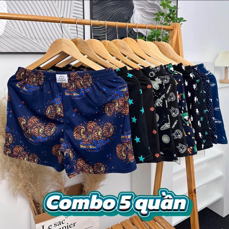 COMBO 5 Quần đùi nam nữ chất thun co dãn đủ size từ 45-120kg Nhung Menswear quần  hoa quần  đùi