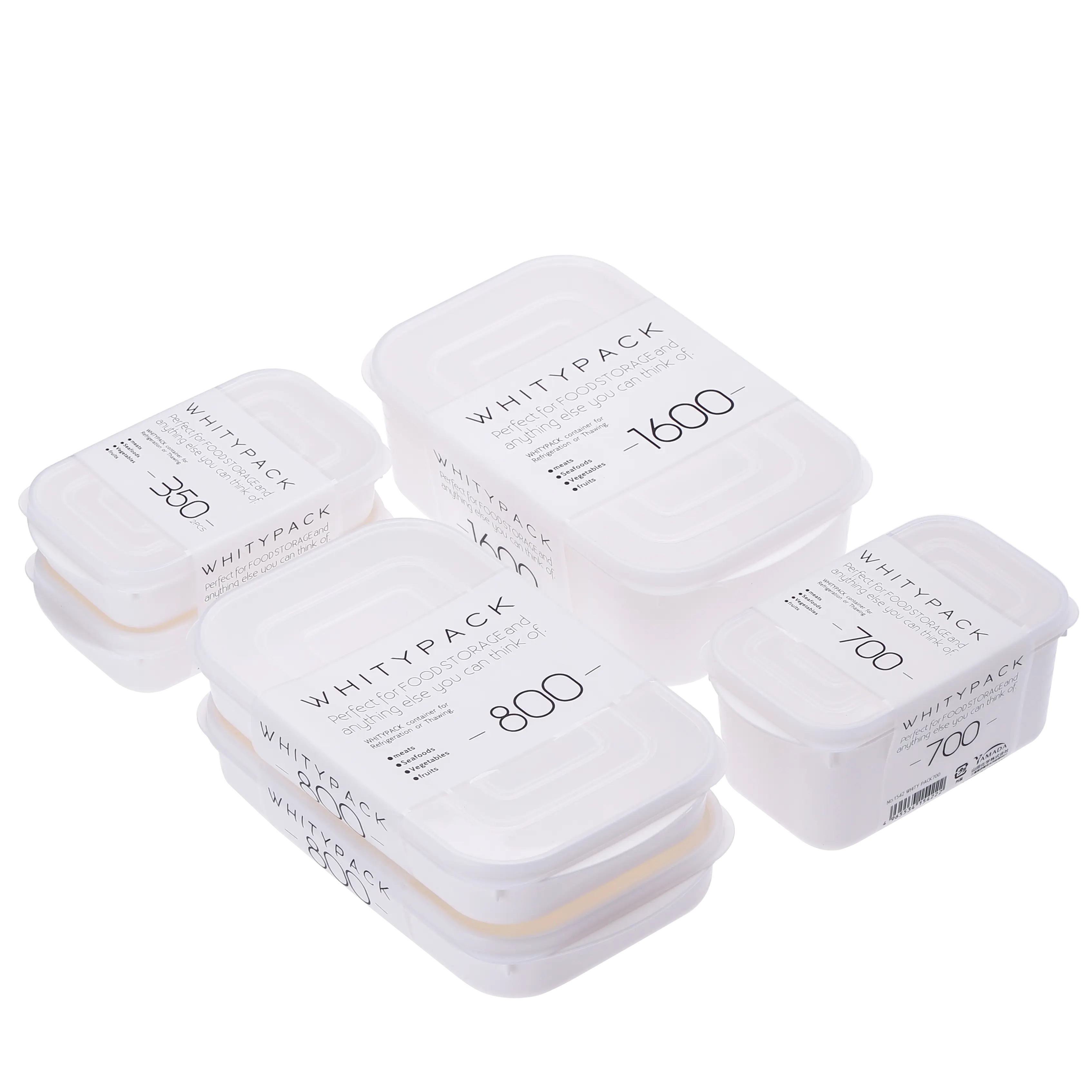 Japanese Stackable Food Container, Lunch Box, Food Storage for Use in Microwave, Fridge, Leakproof, Kitchen in 4 sizes