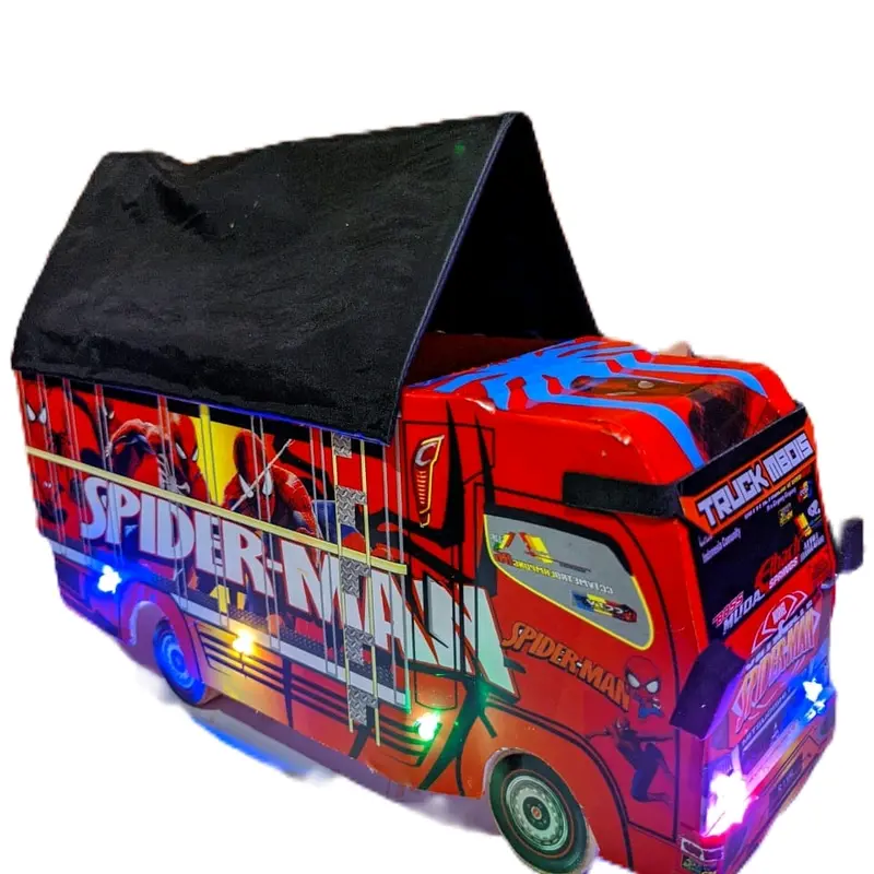 PROMO MURAH MINIATUR TRUK OLENG VARIASI LAMPU DAN TERPAL BERGAMBAR KARAKTER KARTUN Kado 0