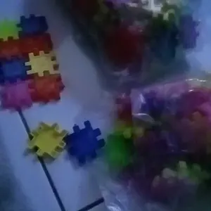 isi 100pcs puzzle kubus mini puzzle block warna warni mainan pelatih motorik anak