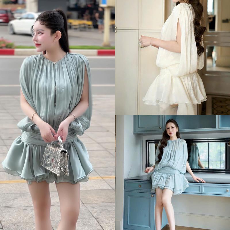  Thư Shop Váy tơ liền xoè dáng bí F21 thiết kế thanh lịch cho nữ - Thư Shop 