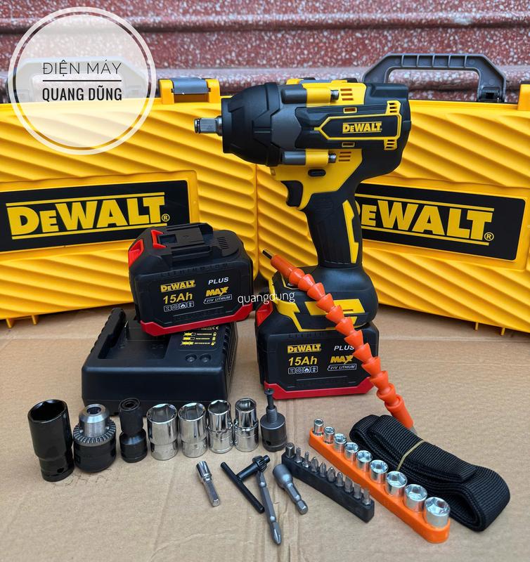 Máy Siết Bulong Dewalt - Máy bắn ốc,vặn vít đầu đặc 1/2 - động cơ không than, mở ốc nồi xe máy tay ga, ô tô tải