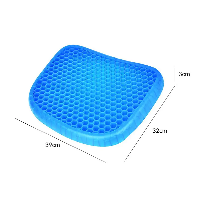 Elastic Gel Honeycomb Shape Seat Cushion Small with Cover - Flexible & Not Easily Deformed