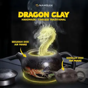 Dragon Clay Pot Berubah Warna Changing Color Claypot Hijau Hitam Tanah Teh Ungu Cangkir Teacangkir dengan Infuser dan Glaze Berubah Warna untuk Pecinta Teh