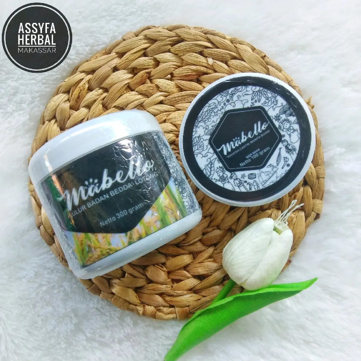 Bedda Lotong Lulur Hitam Mabello 100 g dan 300 g