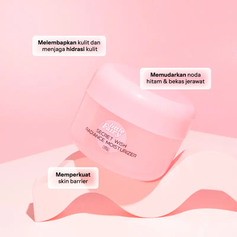 LITTLE FAIRY Secret Wish Radiance 4in1 Bundle cleaner +toner+serum+moisturize+sunscreen Skincare pack Soothing brightening kindly for Kering Kusam Skin Hyaluronic Acid 7