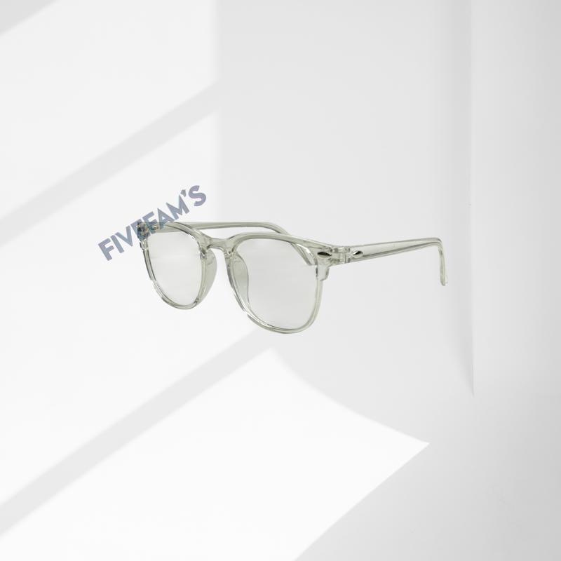 Kacamata Wayfarer Clear Frame Lensa UV400 - Eyewear Wayfarer by Fivefam's  Sunglasses Retro Vintage Glasses Plastic 4