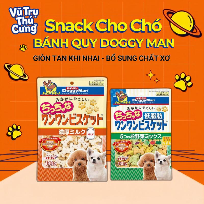 Bánh quy sữa rau củ cho chó Doggyman - gói 160g & 180g