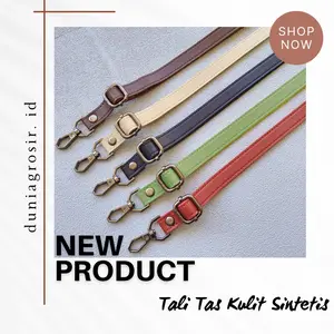 tali & rantai tas TALI TAS KULIT SINTETIS UK 1,5cm × 130cm. CANTOLAN  BLACK NIKEL BENTUK SEGI PREMIUM TEBAL IMPORT Nylon Sweet Bag Straps & Chains synthetic navy blue