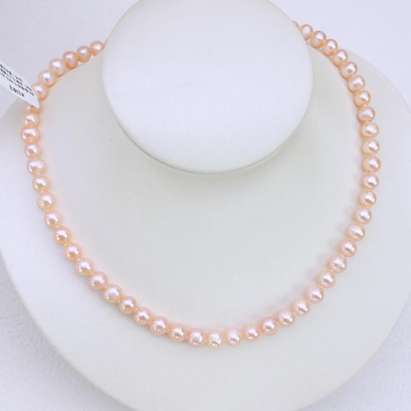Product Introduction of Shuiyu S925 Silver Freshwater Nuclear Free "Good Luck Koi" Pearl Necklace 7-8mm Near Round Flaw ZH11785 3