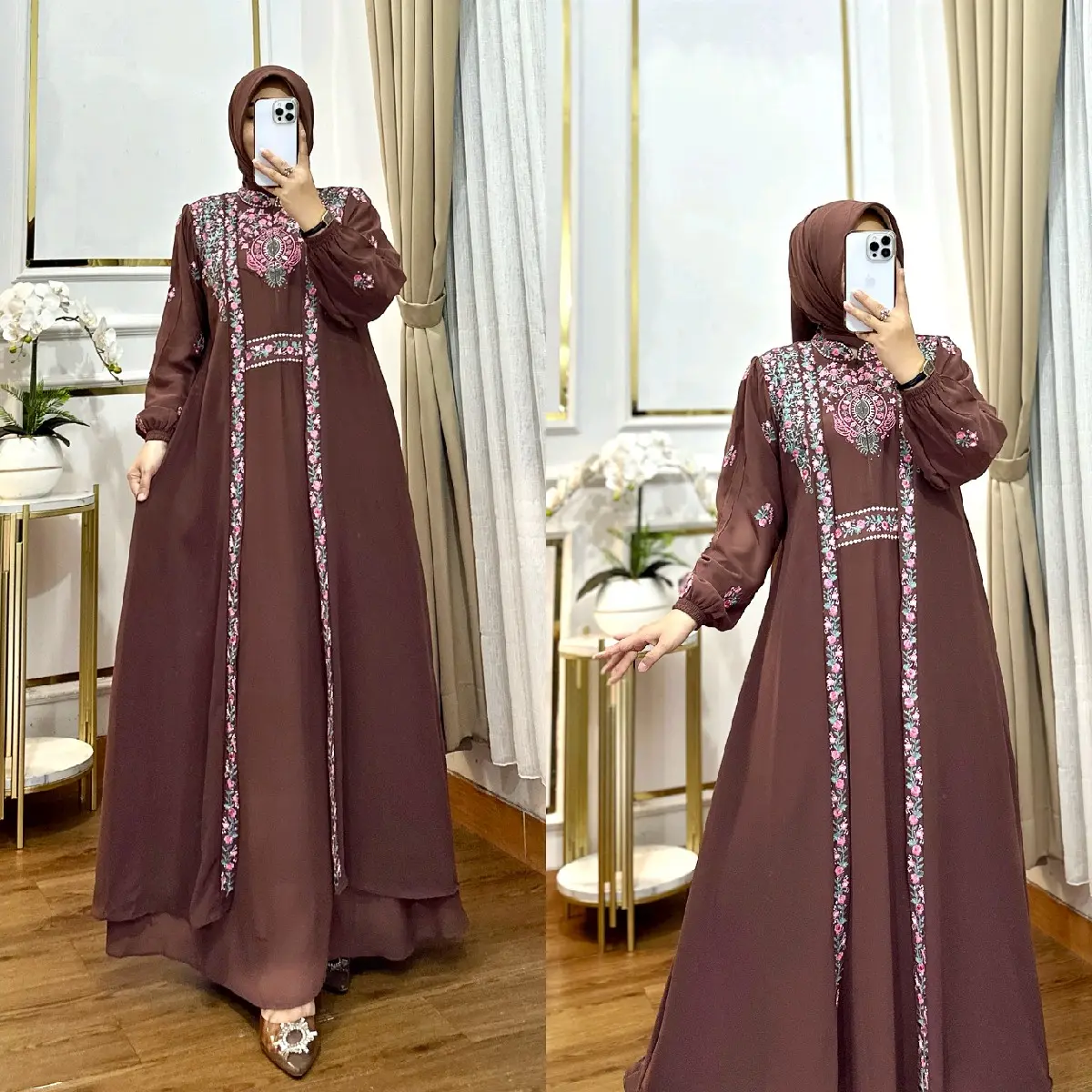 New  Ceruti bordir.  Mat cerutipremiumBusui S ld 98-100 M ld 104 L ld 106 Xl ld 110 Xxl ld 120 Best cuttingan Best material Best payet Best bordiran Super Rapiiiiiii.. crinkle airflow bisa dicuci dengan mesin