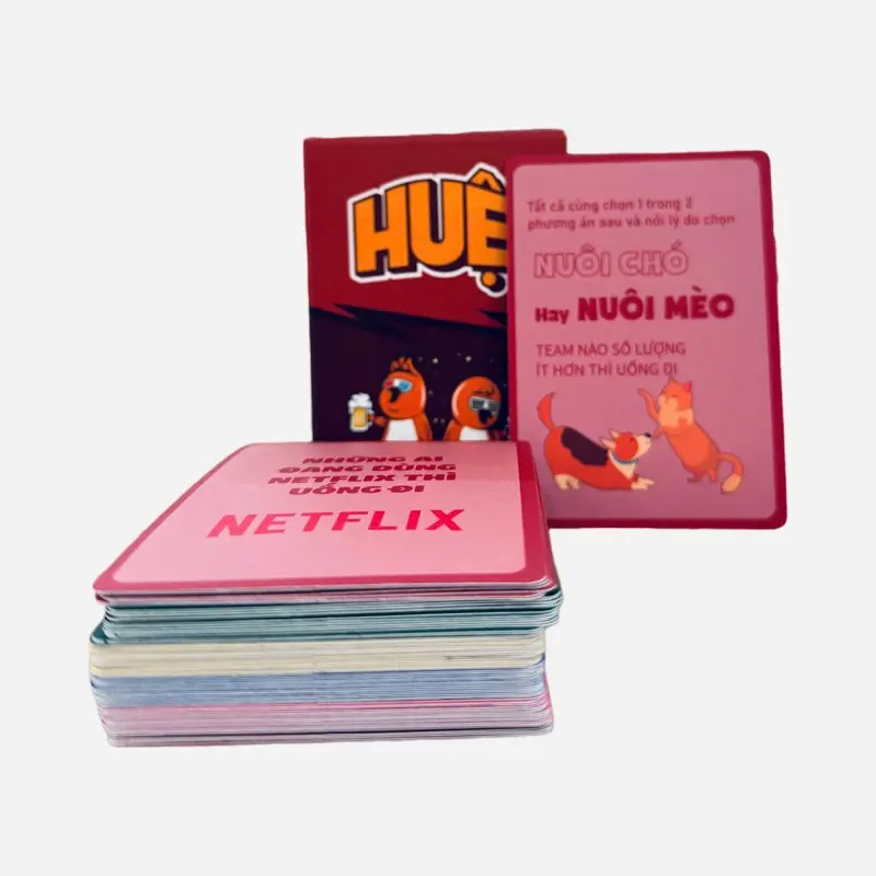 Bộ bài Drinking Huệ 68 thẻ bài cho nhóm chơi vui Thẻ Bài Cards - Sáng tạo, tương tác cao