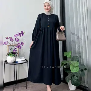 MIDI DRESS OLIVE / RAYON TWILL PREMIUM/ MIDIDRESS MODERN WANITA/ BUSUI FRIENDLY