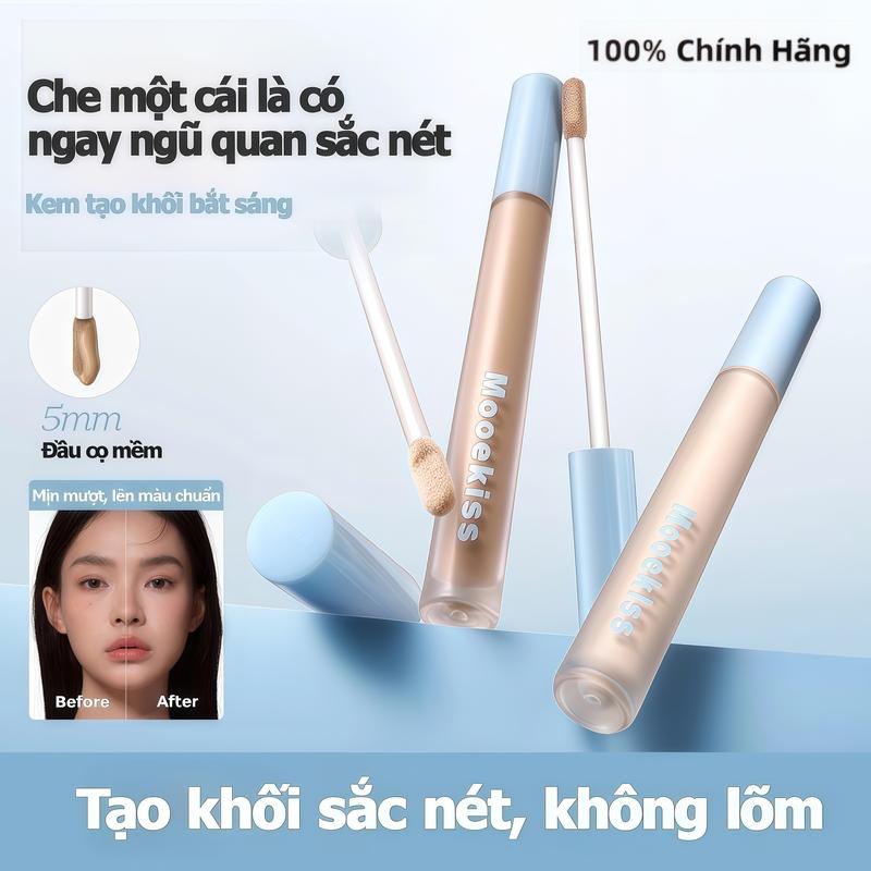   NEW  kem che khuyết điểm – Tạo Đường Nét Khuôn Mặt Hiệu Ứng Lì Tự Nhiên Làm Sáng Da Với Dạng Highlight Lỏng Dạng Tiện Lợi 2.8g Phù hợp cho cả nam và nữ 