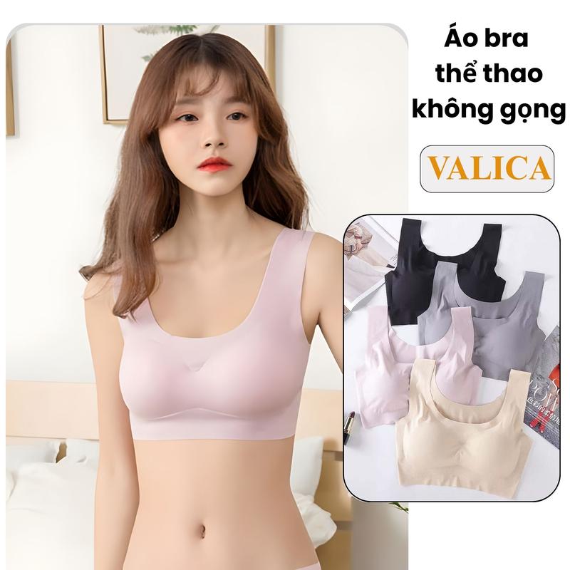 Áo Ngực không gọng thể thao mút mỏng Sport - Áo Bra nữ Tập Thể Dục chất su lạnh mát mẻ, co dãn Tập Yoga Tập Gym VALICA A5262 Top