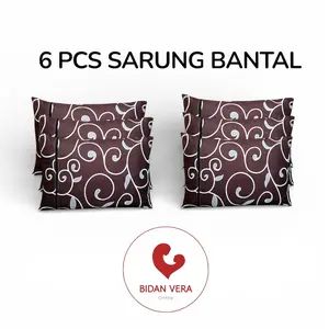 Sarung Bantal Resleting Paket Isi 6pcs Karakter Bahan Katun Lembut Ukuran 45x60 cm untuk Kamar Tidur