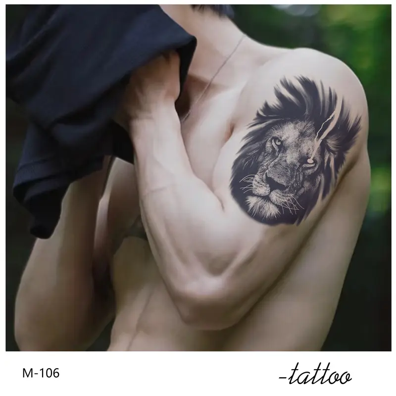 ZOAR-Y30 Stiker Tato Temporary Semi Permanen【Kombinasi kematian】Tahan lama Tattoo menempel dekorasi seni untuk pria dan wanita 1