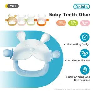 Dr.isla Teether Bayi BPA Free Bahan Keamanan Silikon Kelas Makanan Mainan Gerinda Gigi Bayi  YJ01/YJ15