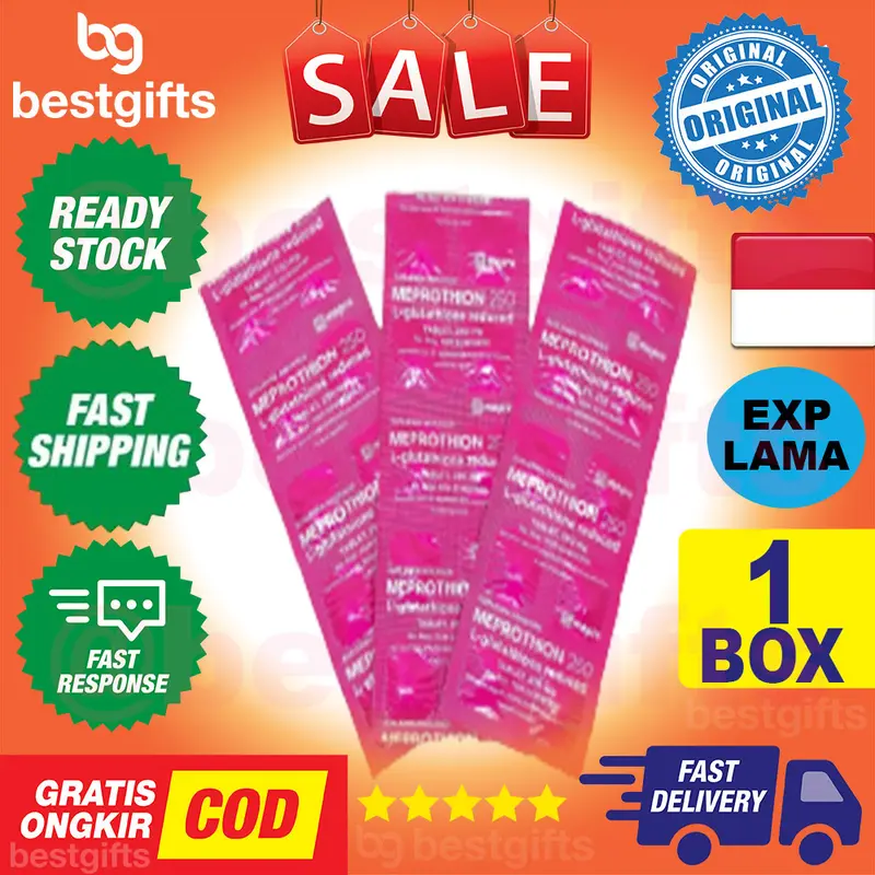 MEPROTHION L GLUTATHIONE REDUCE 250 MG SUPLEMEN UNTUK MENCERAHKAN DAN MEMELIHARA KESEHATAN KULIT 1 BOX ISI 3 STRIP 1