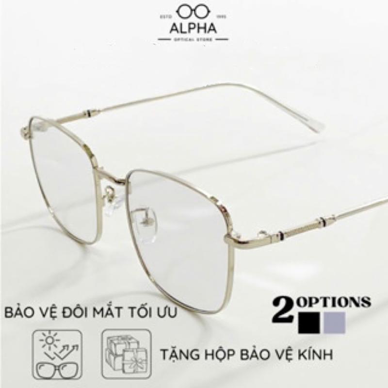 Mã 72502- [Kính cận đổi màu] giành cho học sinh, sinh viên phù hợp cho nam và nữ, mắt kính đổi màu dưới nắng ngăn UV400, chất liệu kim loại