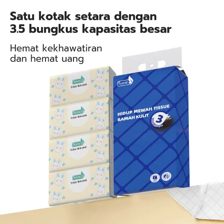 【Exclusive ompolos】GLISSE  Tisu Gantung  tebal 3 PLY  1260 Helai untuk pakai dirumah ekonomis Tisu makanan dengan kemasaan besar-Free Gantungan 7