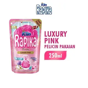 DAPAT 3PCS TERMURAH!!! RAPIKA ￼Rapika Biang Pewangi Pakaian Luxury Pink Pouch 250 ml