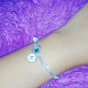 Gelang Rantai(KODE 1133)//BISA REQUEST HURUF//Gelang chram//Gelang manik Silver