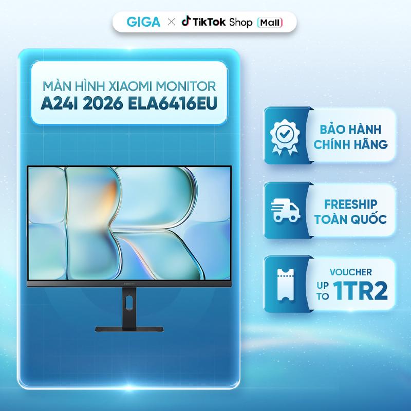 Màn hình máy tính Xiaomi A24i 2026 ELA6416EU 23.8inch Full HD - Tấm nền IPS - Giảm ánh sáng xanh