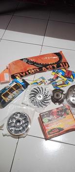 Product Review of PAKET EXTRA FULL UPGRADE KIRIAN CVT vario pcx adv 125 150 160 old led bolam thailand vietnam indonesia lokal racing - Pulley Set ( Rumah Roller & Kipas Pulley ) + Mangkok Kampas Ganda + Per CVT + Roller + Per Kampas Ganda + Ekstra Pelengkap - powermaxx from S**n L**l M**z 0