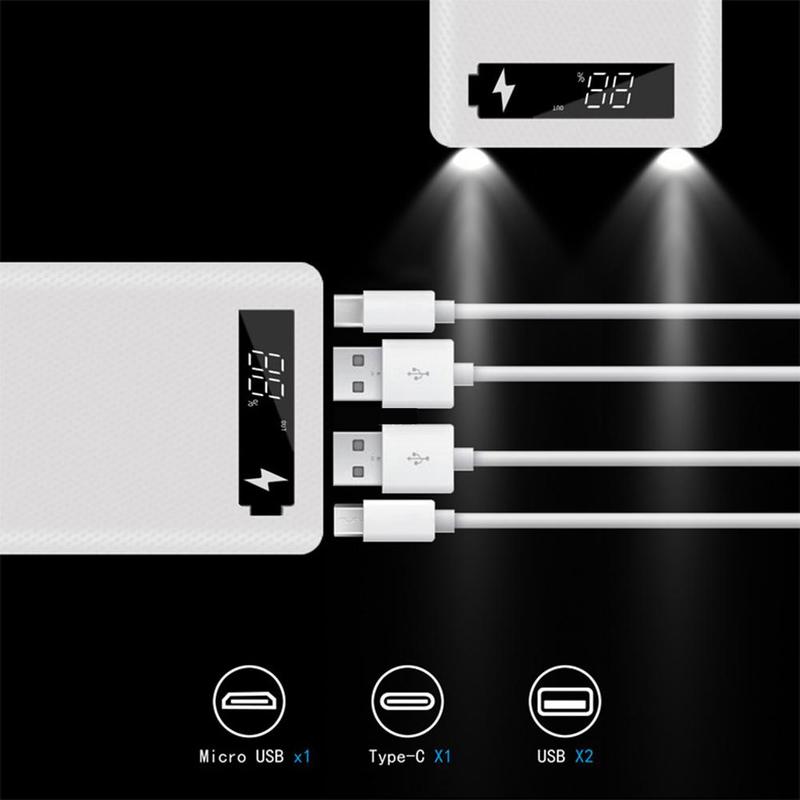 Product Introduction of Vỏ pin 18650, Cầm Tay, Micro USB và Type-C, LCD, Tự làm, Hộp đựng pin dự phòng di động Chống Nước Phụ Kiện 13