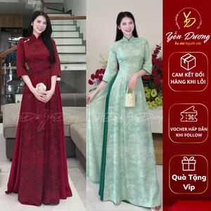 Áo Dài truyền Thống Gấm Phong Sơn cao cấp A1