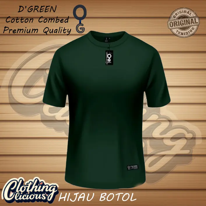 Baju Kaos Polos Lengan Pendek D'GREEN WHITE SOLID Cotton Combed 30s 150gsm untuk Pria dan Wanita - Sablon Distro Katun 3