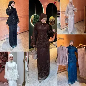 Blash Clarissa One Set Malaya Full Tule Bordir Emboss Koleksi Terbaru Model Elegan Tampilan Mewah Ukuran Standar & Jumbo