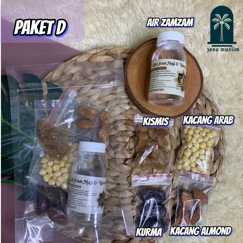 PAKET EKONOMIS OLEH-OLEH HAJI DAN UMROH MENGGUNAKAN POUCH/1PCS/BINGKISAN MAKANAN Almond Coklat Food Gift 3