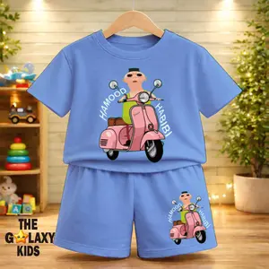 THE GALAXY KIDS-SETELAN ANAK PEREMPUAN HAMOOD HABIBI UNTUK USIA 1-8 TAHUN / SETELAN ANAK PEREMPUAN BAHAN KATUN COMBED / SETELAN ANAK PEREMPUAN HARIAN / SETELAN KAOS LENGAN PENDEK DAN CELANA PENDEK MOTIF HAMOOD HABIBI / SETELAN BAJU ANAK TERBARU VIRAL