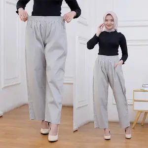 RacunOutfitPkl - Celana Kulot Wanita Korean Loong Pants Premium Bahan Katun Twill Strecth Tebal Celana Panjang Wanita Formal & Non Formal