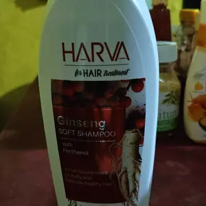HARVA Shampoo Ginseng Soft & Smooth 600ML | Haircare 2in1 Shampoo Conditioner Anti Rontok Menutrisi Rambut Menguatkan Akar Rambut Halus Lembut Sehat