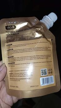 Product Review of [PROMO] EGG MASK RETINOL SNAKE VENOM GOLD MASK EGG YEAST EGGSHEL MASK CREAM 100gr from f**i 0