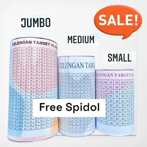 FREE SPIDOL Celengan Target Murah Buka TutUp Celengan Tabungan Uang Celengan SMALL Permanen Sedekah Subuh