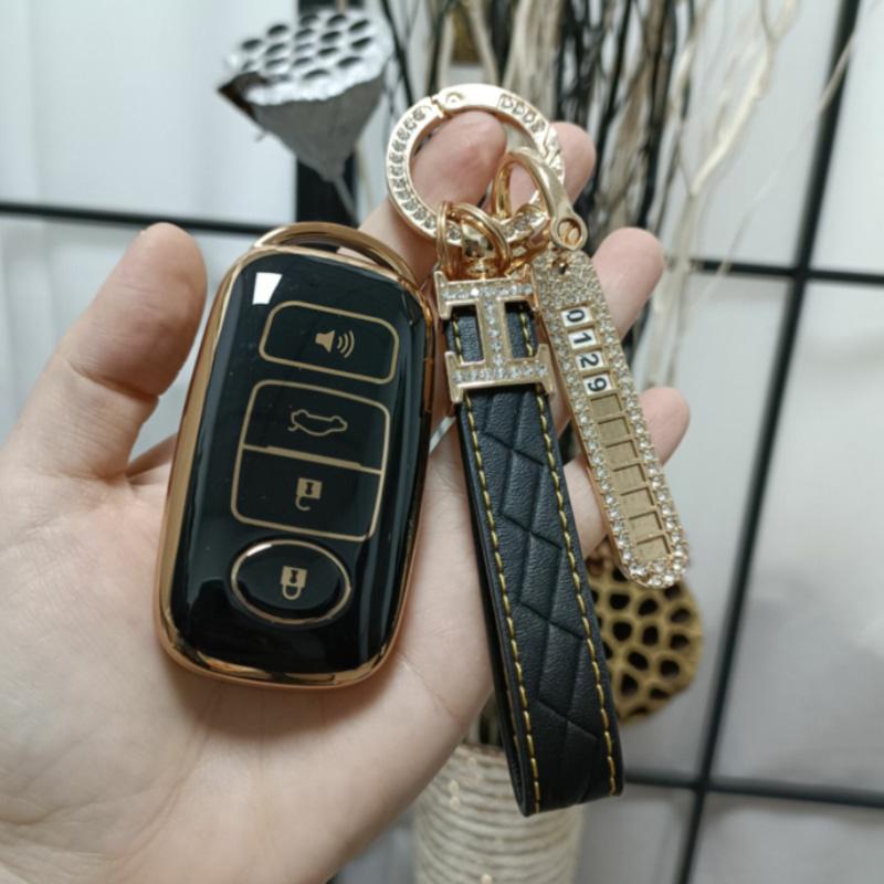 Product Introduction of Perodua Ativa Myvi Alza Veloz Bezza AXIA 2023G, penutup TPU untuk kunci kereta, sarung Sarung, Sarung Kunci Kereta Premium Mewah Edisi Tepi Emas Axia 2