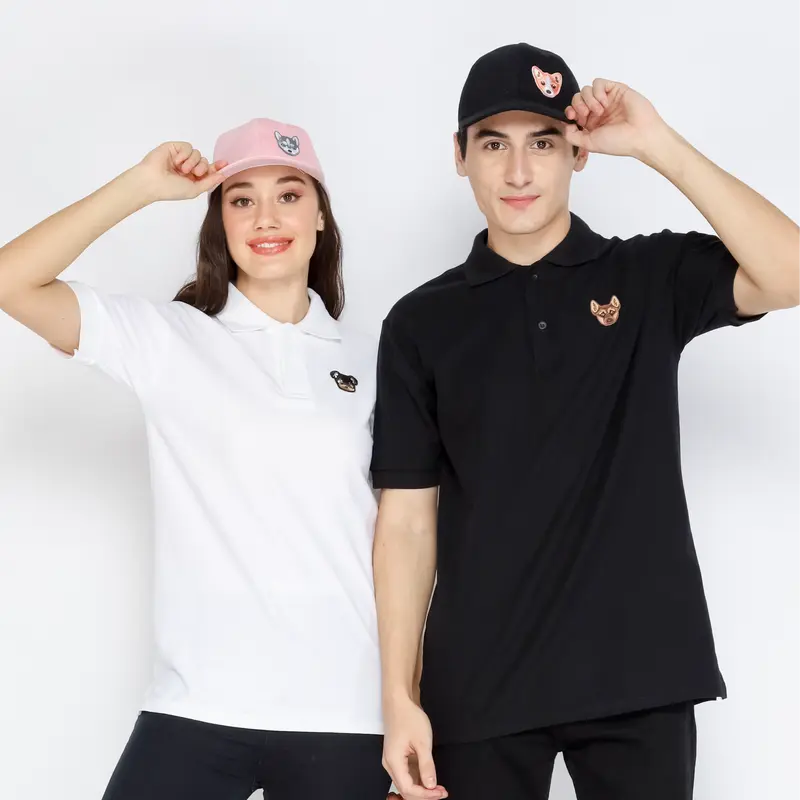 Topi Baseball Lucu bordir patch binatang Anjing Kucing by Maidei - Baseball Cap Hat Unisex bordir lucu casual Jeans Benang 2