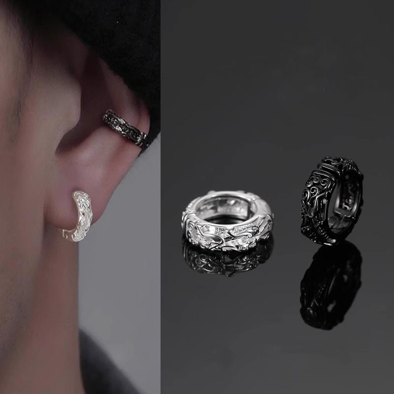 Bông Tai Nam, Chất Liệu Thép Không Gỉ, Thời Trang Và Cá Nhân Hóa, Xu Hướng Cổ Điển Thiết Kế Đơn Giản Và Thanh Lịch, Kẹp Tai, Không Cần Xỏ Lỗ Tai.