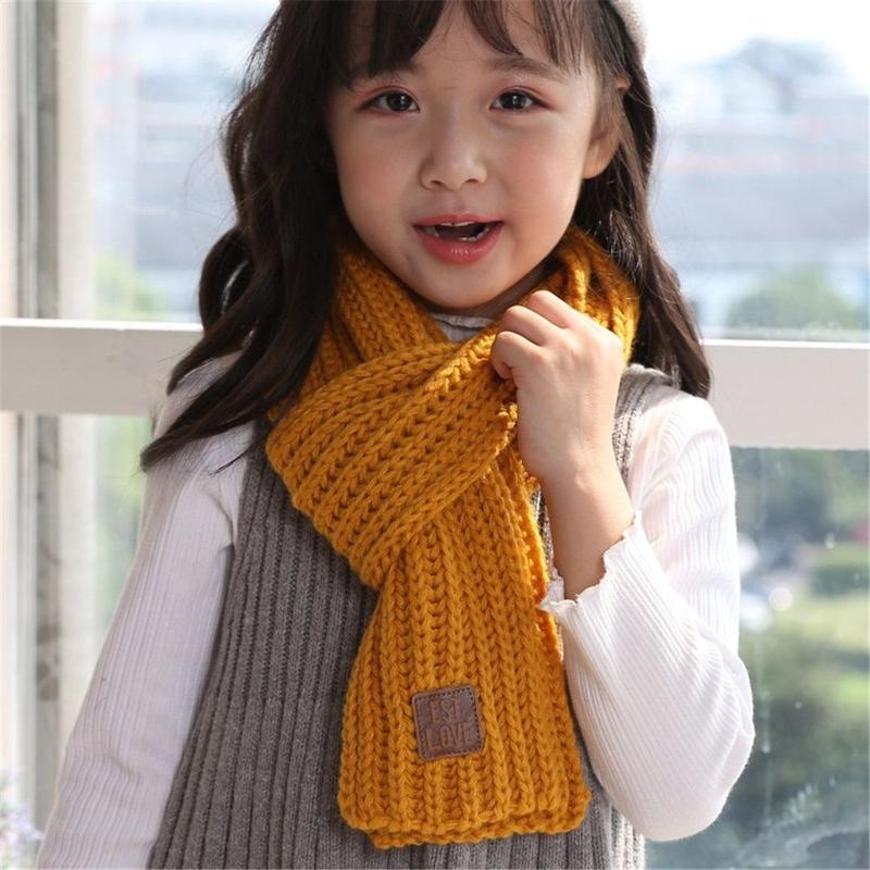Fashion Warm Kids Scarf Thick Outdoor Neck Warmer Cute Soft Knitted Scarf Baby Boys Girls 1